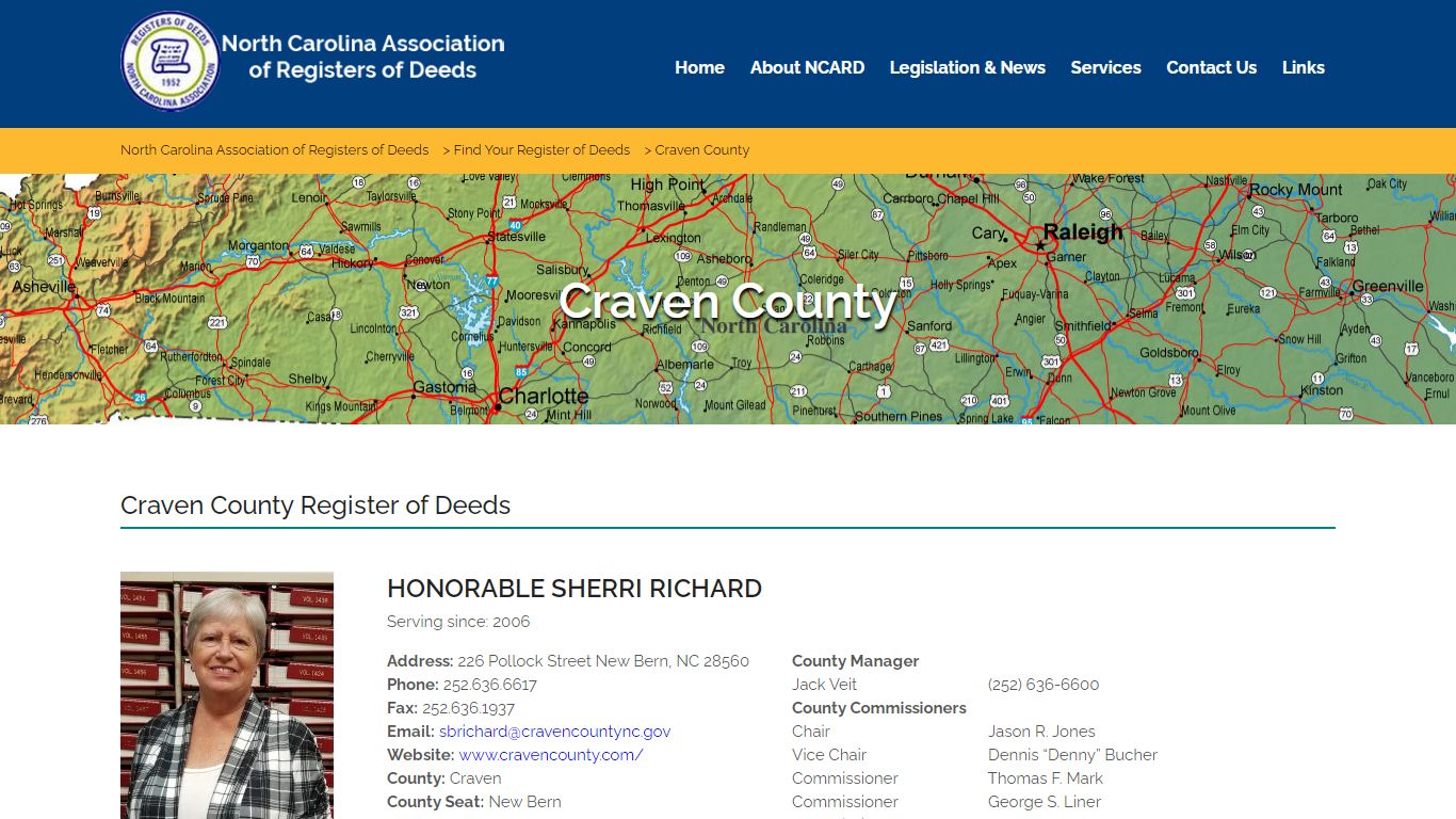 Craven County – North Carolina Association of Registers of Deeds