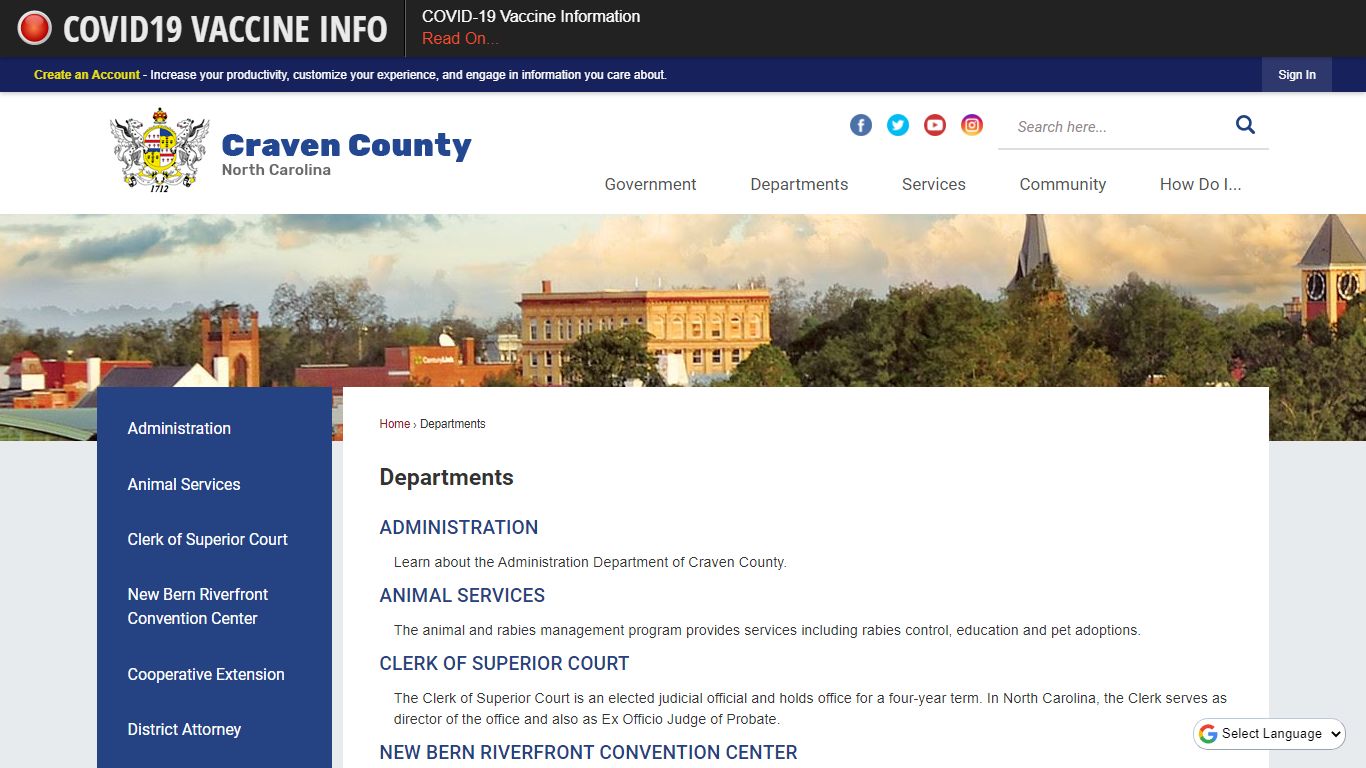 Departments | Craven County